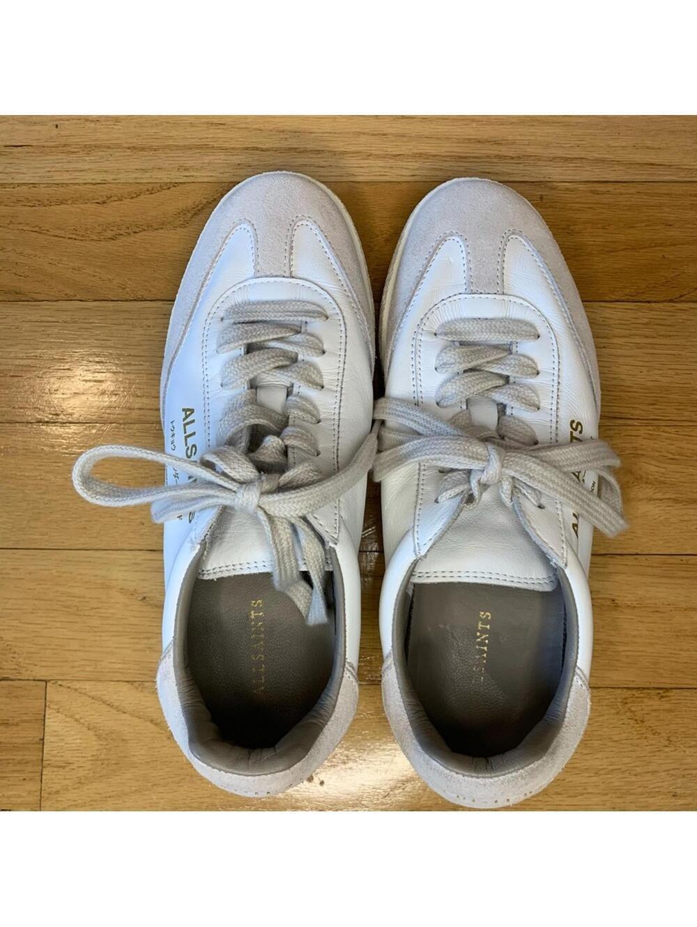 AllSaints Thelma Suede Low Top Sneakers in White - Size 6 - Picture 5 of 7